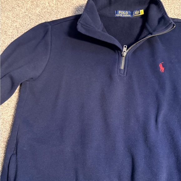 Polo by Ralph Lauren Men's Navy Zip-Up Sweater - Picture 6 of 6